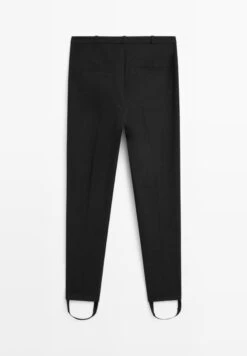 Massimo Dutti DARTED WITH ELASTICATED HEMS - Trousers - Black -Massimo Dutti Shop f690843c7de64f89913af4fb1fc26399