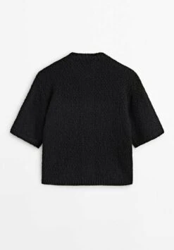 Massimo Dutti Textured With Pockets - Cardigan - Black -Massimo Dutti Shop f69e329ab8954f40b63375b3fc4c9ad2