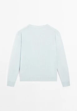 Massimo Dutti CREW NECK CASHMERE WITH LONG SLEEVES - Jumper - Blue -Massimo Dutti Shop f6acd8b391a44517b85959656a7a8a3f