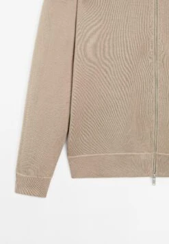 Massimo Dutti ZIP-UP POLO COLLAR - Cardigan - Light Brown -Massimo Dutti Shop f6ca1ba372a34792a75e25a7e62dfb31