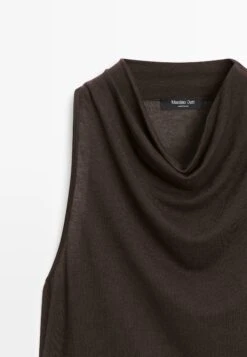 Massimo Dutti SLEEVELESS WITH DRAPED NECKLINE - Top - Mottled Dark Brown 20 Massimo Dutti SLEEVELESS WITH DRAPED NECKLINE - Top - Mottled Dark Brown -Massimo Dutti Shop f6d9f7abe50a4253b0a31ff89b59ae17