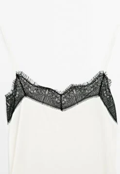 Massimo Dutti CONTRAST LACE-TRIMMED MIDI - Day Dress - White -Massimo Dutti Shop f71c4121bdf04135b1eab10ca27e1a7a