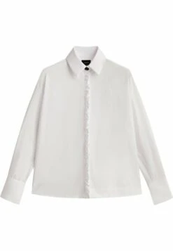 Massimo Dutti Studio-With Ruffle Detail- Button-Down Blouse - White -Massimo Dutti Shop f71ce8bdf0a840ac8c8fd765d2e6b509