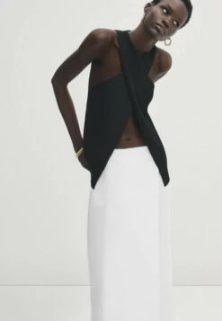 Massimo Dutti Wrap - Top - Black