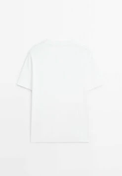 Massimo Dutti SHORT SLEEVE - Basic T-shirt - White Denim -Massimo Dutti Shop f74f7ba1e4af402ebcb8872c474d554d
