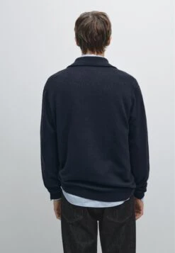 Massimo Dutti ZIP-UP HIGH NECK - Cardigan - Dark Blue -Massimo Dutti Shop f751cc2e734a4ffaae5cbfb285ac8afd