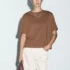 Massimo Dutti OVERSIZE WITH SEAM DETAIL - Basic T-shirt - Brown 1 Massimo Dutti OVERSIZE WITH SEAM DETAIL - Basic T-shirt - Brown -Massimo Dutti Shop f76575a2a67f432289dd7e47effe307e