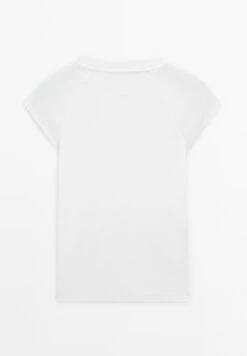 Massimo Dutti SHORT RAGLAN SLEEVES - Basic T-shirt - White -Massimo Dutti Shop f77444257bd74458a6bd2e1a5ddfea4f