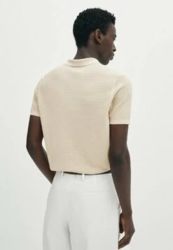 Massimo Dutti Textured Short Sleeve - Polo Shirt - Stone -Massimo Dutti Shop f79a37fa253b40969384cfe0d5eaa3ce