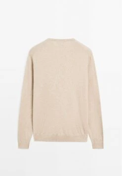 Massimo Dutti FINE CREW NECK WITH LONG SLEEVE - Jumper - Beige -Massimo Dutti Shop f7a4e1449b0243008d0b6abc8c2499ae