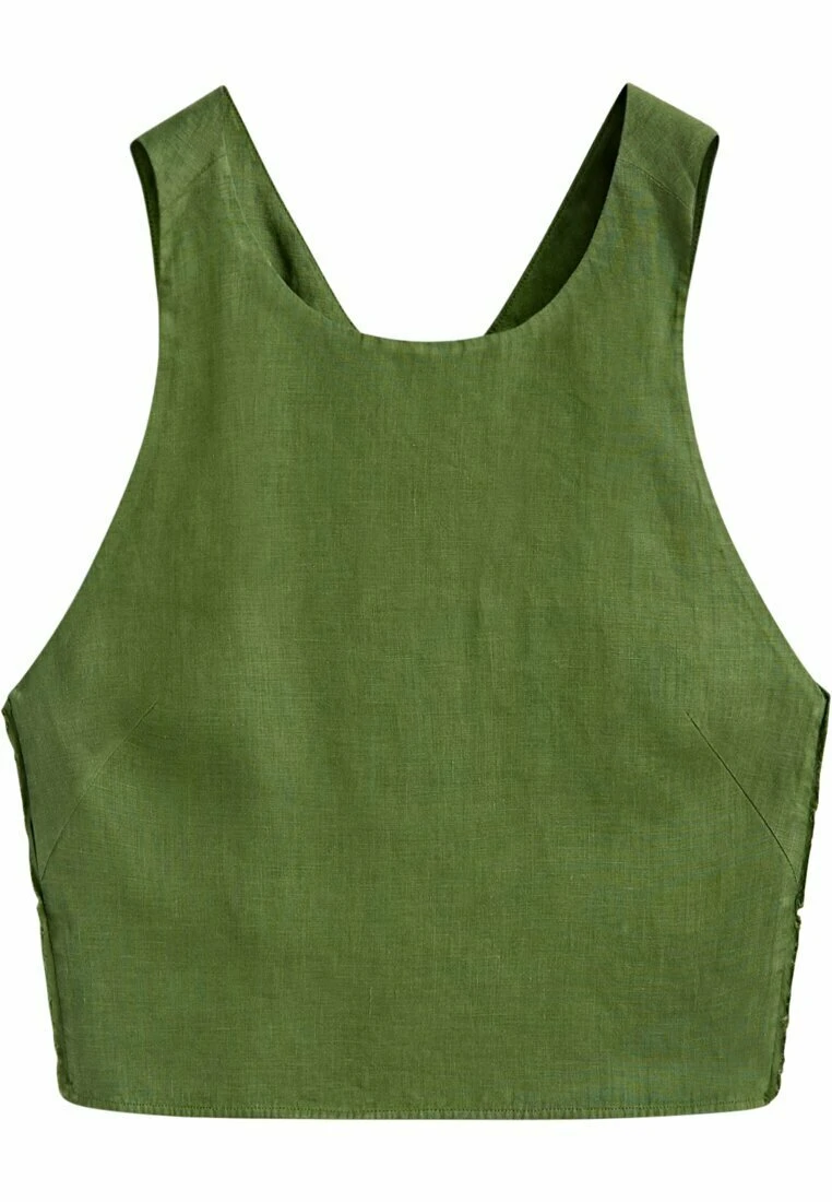 Massimo Dutti With Crossover Back- Blouse - Green 7 Massimo Dutti With Crossover Back- Blouse - Green - Image 5