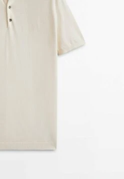 Massimo Dutti Short Sleeve - Polo Shirt - Beige -Massimo Dutti Shop f80134ca06b440958227906c65a31190
