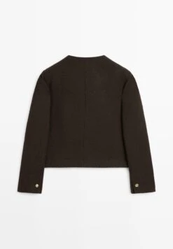 Massimo Dutti ELEGANT CROPPED WITH FLAP POCKETS - Light Jacket - Mottled Dark Brown 16 Massimo Dutti ELEGANT CROPPED WITH FLAP POCKETS - Light Jacket - Mottled Dark Brown -Massimo Dutti Shop f8047b2d1ade4324830992b76bbc5b5b