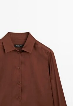 Massimo Dutti FLOWING SATIN LONG SLEEVE - Button-down Blouse - Brown 24 Massimo Dutti FLOWING SATIN LONG SLEEVE - Button-down Blouse - Brown -Massimo Dutti Shop f843f46a25da4959beb5aac079a51718