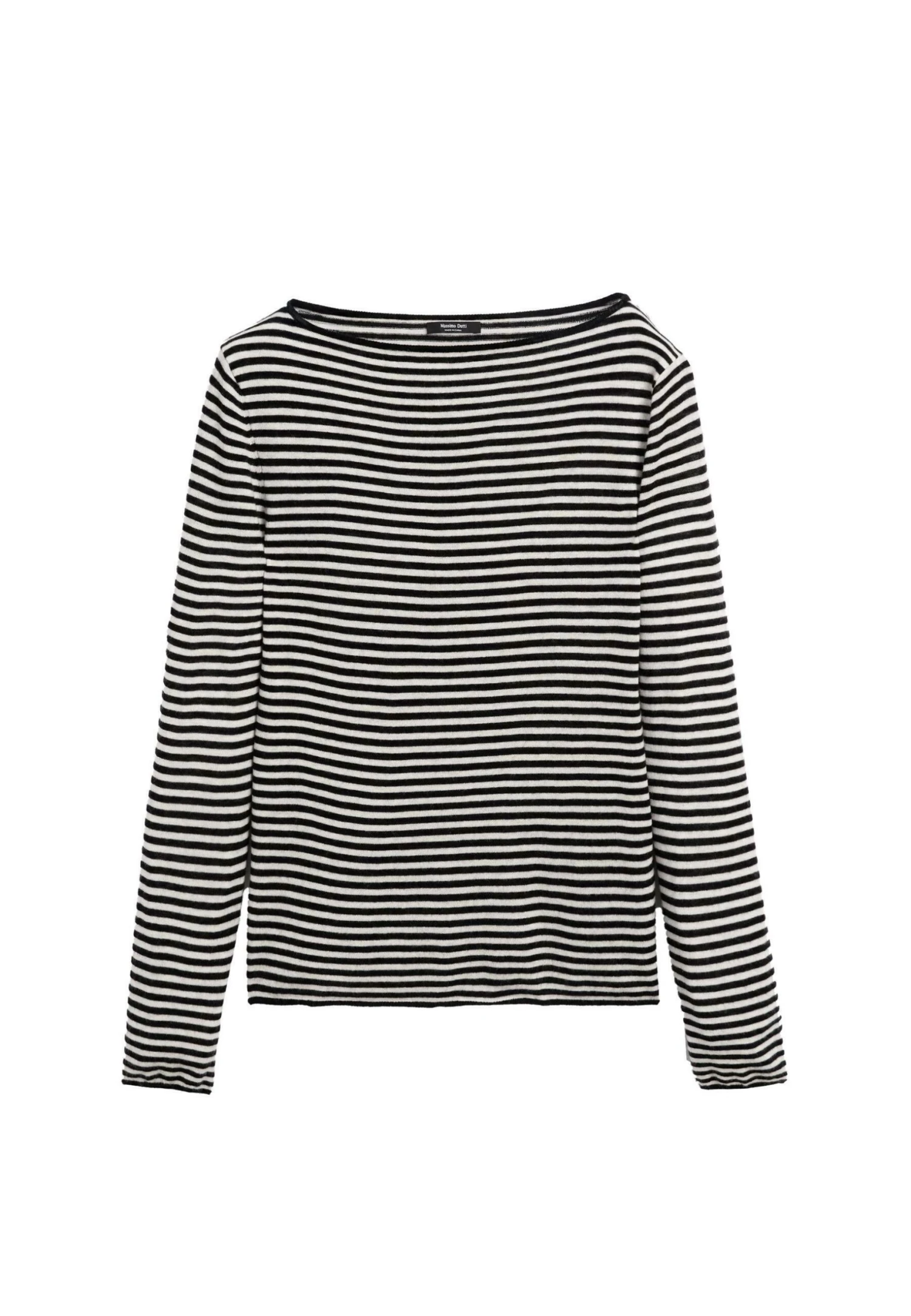 Massimo Dutti STRIPED LONG SLEEVE - Jumper - Black 7 Massimo Dutti STRIPED LONG SLEEVE - Jumper - Black - Image 5