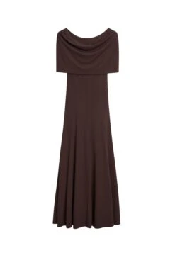 Massimo Dutti LONG STRAPLESS - Shift Dress - Dark Brown -Massimo Dutti Shop f86b4f1fa66f4f4191a1492112a33640