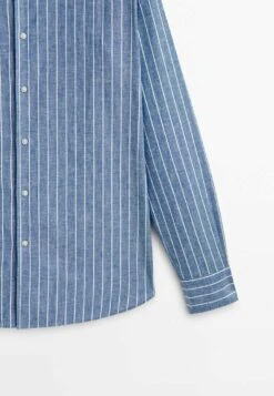Massimo Dutti Soft Wash Striped - Shirt - Blue -Massimo Dutti Shop f88afc8cfddf4e4c9f4804269110dd15