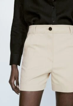 Massimo Dutti With Topstitching Detail - Shorts - Stone -Massimo Dutti Shop f89a2ff574864116837e2bf57c4e7caa