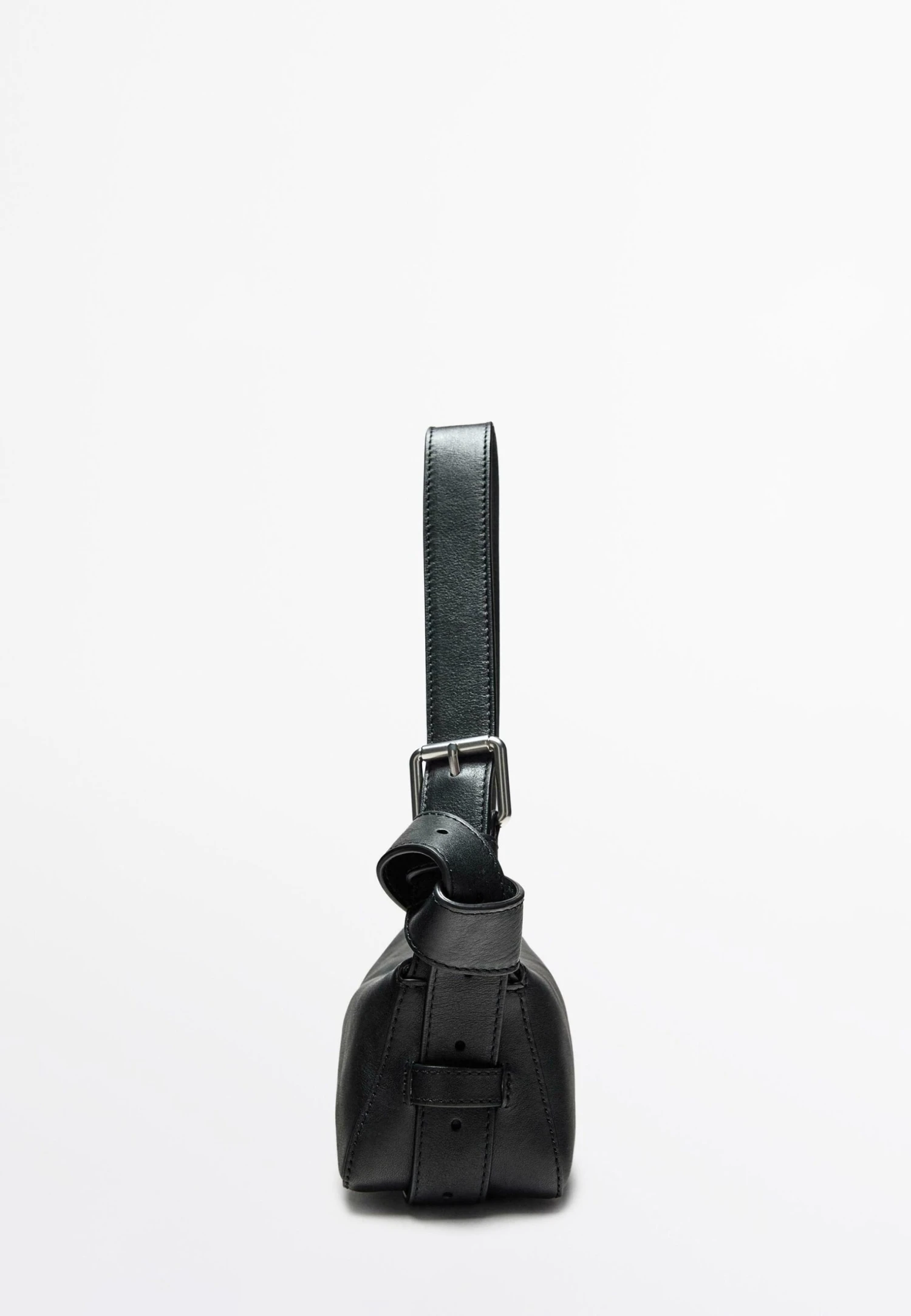 Massimo Dutti SMALL WITH BUCKLE - Handbag - Black 6 Massimo Dutti SMALL WITH BUCKLE - Handbag - Black - Image 4