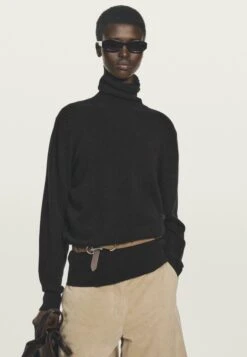 Massimo Dutti SOFT TURTLENECK WITH LONG SLEEVE - Jumper - Black -Massimo Dutti Shop f8d7a4d006a9447d9bdd6b8b923eba86