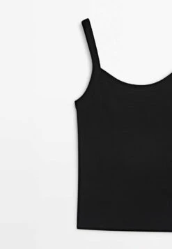 Massimo Dutti Mercerised - Top - Black -Massimo Dutti Shop f8e9837bab0b424b8b69c64edbbb0947