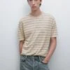 Massimo Dutti STRIPED LIGHTWEIGHT CREW NECK - Print T-shirt - Beige -Massimo Dutti Shop f962975065ed4613ace5c7b790b8847c