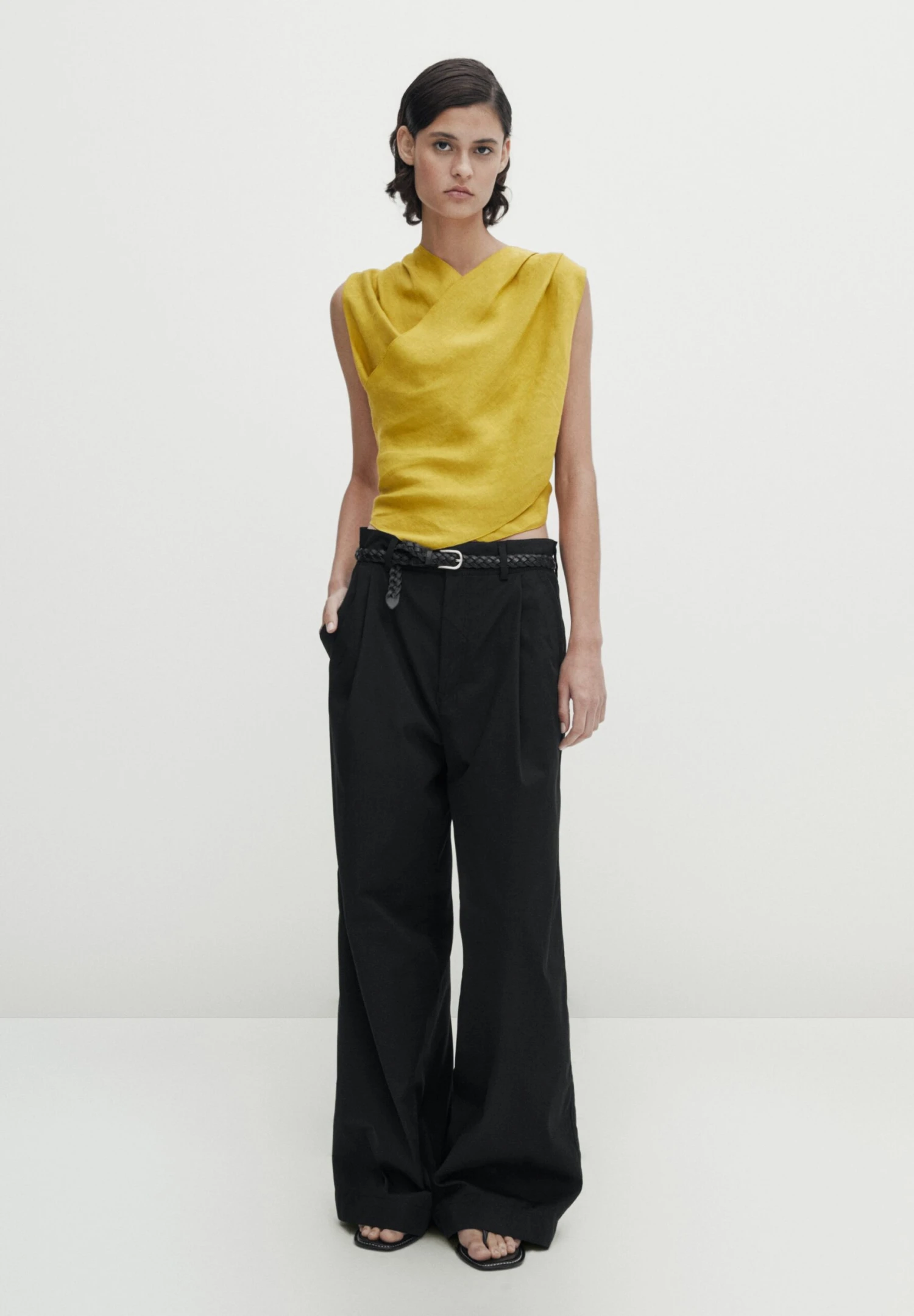 Massimo Dutti Crossover - Blouse - Mustard Yellow 4 Massimo Dutti Crossover - Blouse - Mustard Yellow - Image 2