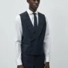 Massimo Dutti Windowpane Check - Suit Waistcoat - Blue -Massimo Dutti Shop f9a9d7e906014bad9775c15832ed65b5