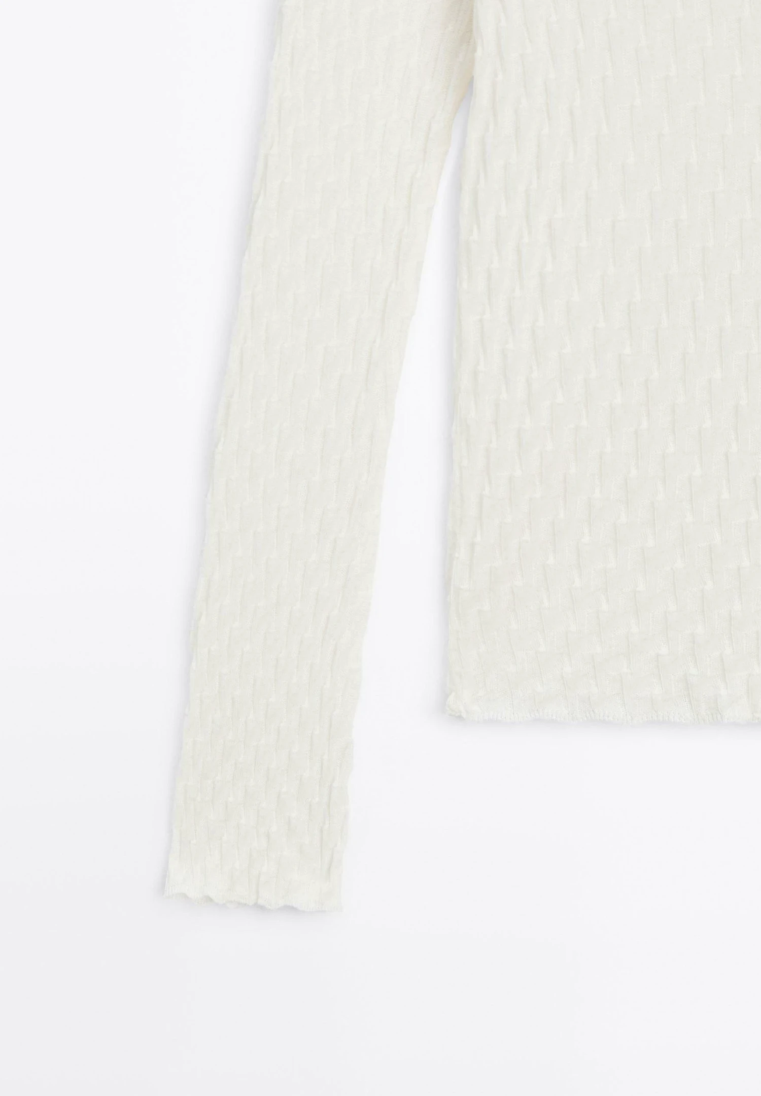 Massimo Dutti CREW NECK LONG SLEEVE TEXTURED - Long Sleeved Top - Light Yellow 10 Massimo Dutti CREW NECK LONG SLEEVE TEXTURED - Long Sleeved Top - Light Yellow - Image 8