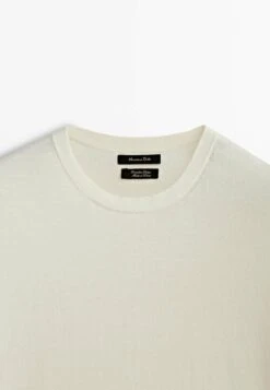 Massimo Dutti Short Sleeve- Basic T-Shirt - Beige -Massimo Dutti Shop f9f0aecdc40c4c97acd86cfed783a1cc
