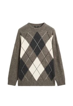 Massimo Dutti ARGYLE PRINT KNIT - Jumper - Mottled Green -Massimo Dutti Shop fa04f741493549508b1432b983854802