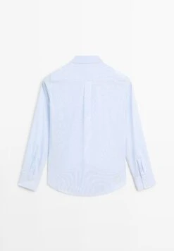 Massimo Dutti STRIPED STRETCH GARMENT - Button-down Blouse - Blue -Massimo Dutti Shop fa1e824dce61422991b2d864a5723b91