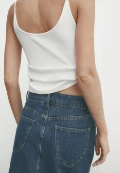 Massimo Dutti High-Waist - Pencil Skirt - Blue -Massimo Dutti Shop fa2c341a053342ef84d55bcbd5910d2a