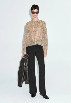 Massimo Dutti SEMI-SHEER DRAPED - Blouse - Beige -Massimo Dutti Shop fa3c010dba474832958224c05004c645