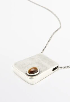 Massimo Dutti WITH STONE - Necklace - Silver-coloured -Massimo Dutti Shop fa85f6d84935437b9f18b06987ec747e