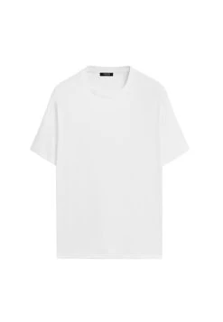 Massimo Dutti WIDE FIT SHORT SLEEVE WITH CREW NECK - Basic T-shirt - Sand -Massimo Dutti Shop fa9299cca2f34347a489f972d552eaf2