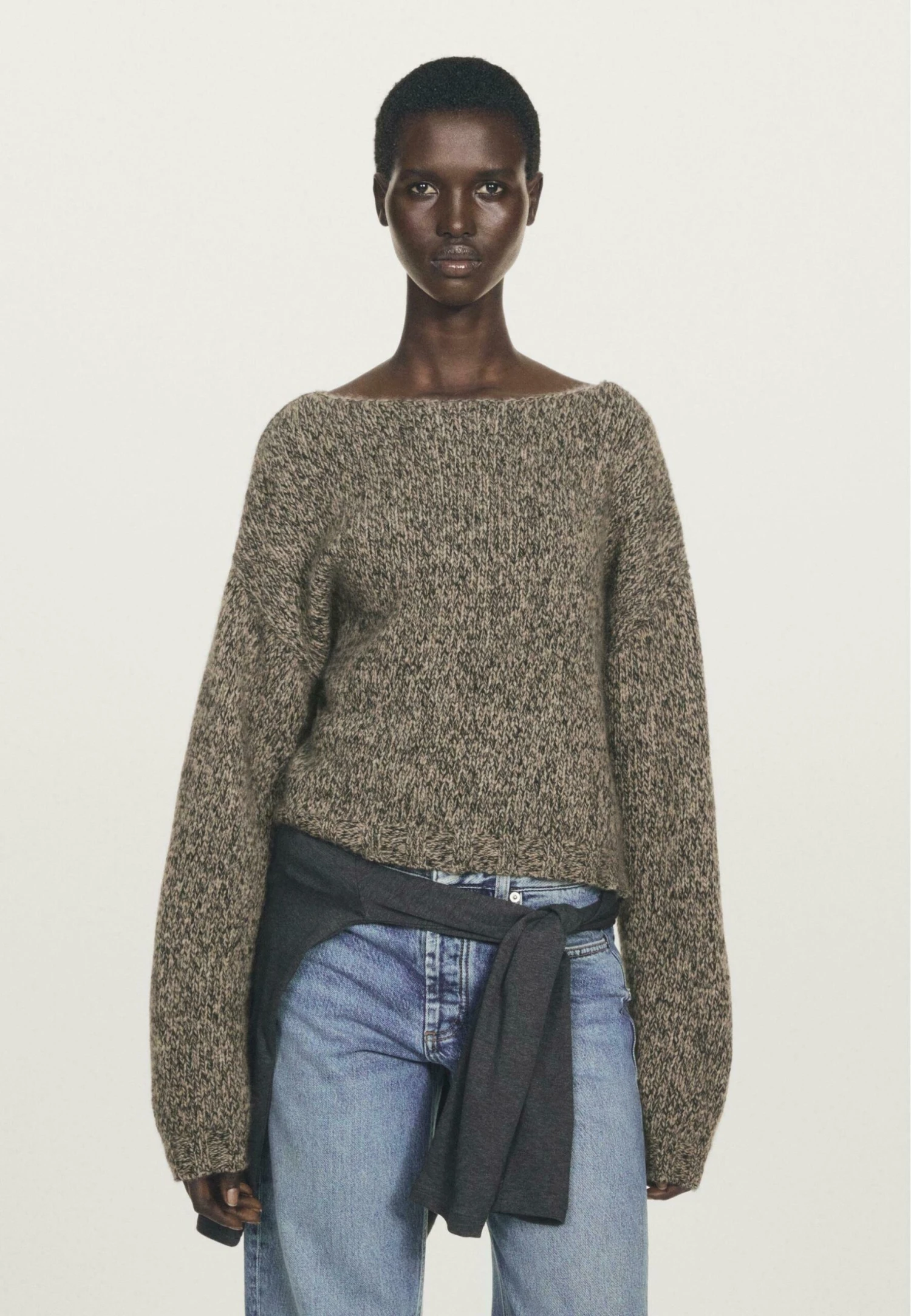 Massimo Dutti BOAT NECK LONG SLEEVE - Jumper - Light Brown 3 Massimo Dutti BOAT NECK LONG SLEEVE - Jumper - Light Brown