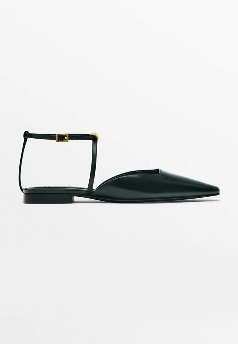 Massimo Dutti Flats With Piece- Ankle Strap Ballet Pumps - Black 8 Massimo Dutti Flats With Piece- Ankle Strap Ballet Pumps - Black - Image 6