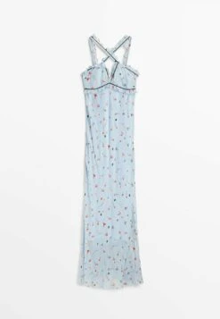 Massimo Dutti Studio - Long Strappy Floral Print - Maxi Dress - Light Blue 21 Massimo Dutti Studio - Long Strappy Floral Print - Maxi Dress - Light Blue -Massimo Dutti Shop fab8f612f3674970854e7fbcdeba8b00