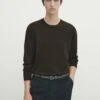 Massimo Dutti Crew Neck - Sweatshirt - Brown -Massimo Dutti Shop fb5899c7ecfe4622afbd53b10b3fff2e