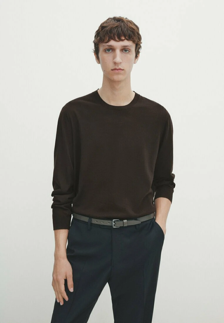 Massimo Dutti Crew Neck - Sweatshirt - Brown 3 Massimo Dutti Crew Neck - Sweatshirt - Brown