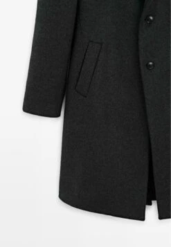 Massimo Dutti LONG WITH LAPEL COLLAR - Classic Coat - Dark Grey -Massimo Dutti Shop fbb56404230245818a600576285c3195