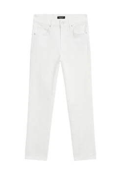 Massimo Dutti MID-RISE SLIM FIT - Flared Jeans - White