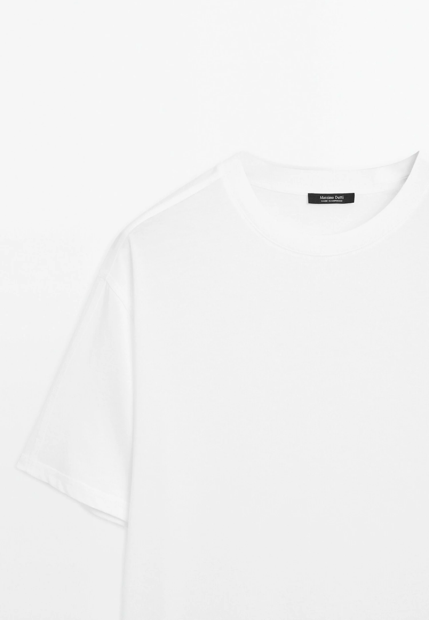 Massimo Dutti OVERSIZE WITH SEAM DETAIL - Basic T-shirt - White 10 Massimo Dutti OVERSIZE WITH SEAM DETAIL - Basic T-shirt - White - Image 8