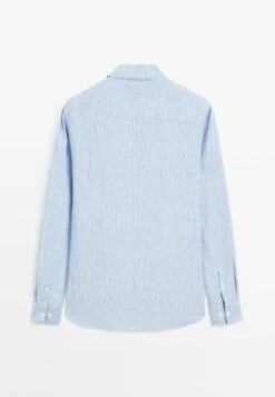 Massimo Dutti REGULAR FIT STRIPED GARMENT - Shirt - Mottled Light Blue -Massimo Dutti Shop fbe37595f99b46028d865ef1215ffaee