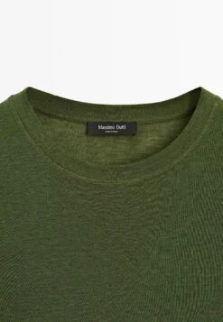 Massimo Dutti LONG SLEEVE WITH RIBBED TRIMS - Jumper - Mottled Dark Green -Massimo Dutti Shop fc0565d2a0a94f3aad668d2c31c28465