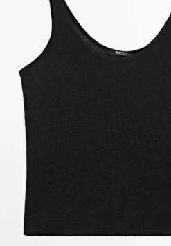 Massimo Dutti STRAPPY CREW NECK - Top - Black -Massimo Dutti Shop fc27ff484a364eea9e60182692d36567