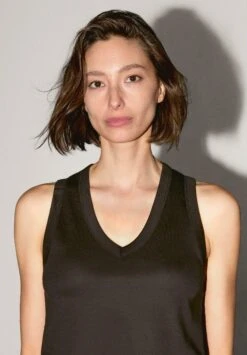 Massimo Dutti V-NECK SLEEVELESS - Basic T-shirt - Brown -Massimo Dutti Shop fc4f87acc7d0419eafaad5660a9b5c2d