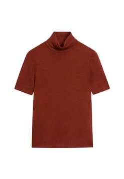 Massimo Dutti HIGH NECK WITH SHORT SLEEVES - Basic T-shirt - Red -Massimo Dutti Shop fc501a79c87d45a2bf84cc2e7e655b28
