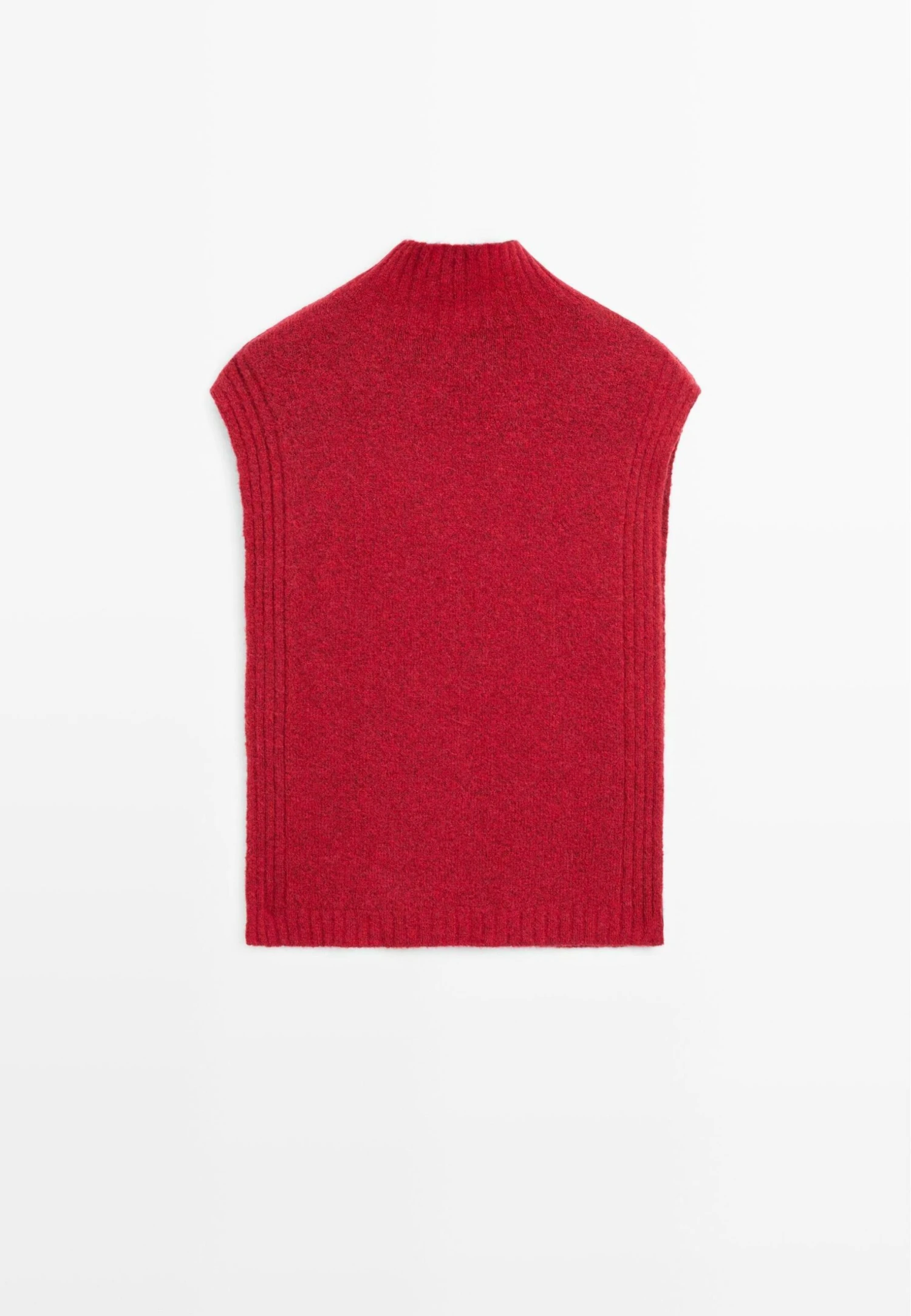 Massimo Dutti SLEEVELESS HIGH NECK SWEATER - Jumper - Beige 9 Massimo Dutti SLEEVELESS HIGH NECK SWEATER - Jumper - Beige - Image 7